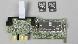RT6JG DELL Dual SD / vFlash card module 2x64GB installed PE R440 R540 R640 R740 - Picture 1 of 3