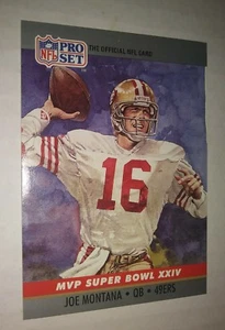 PRO SET FOOTBALL 1990 JOE MONTANA MVP SUPER BOWL XXIV , CARD #24 MINT CONDITION - Foto 1 di 3