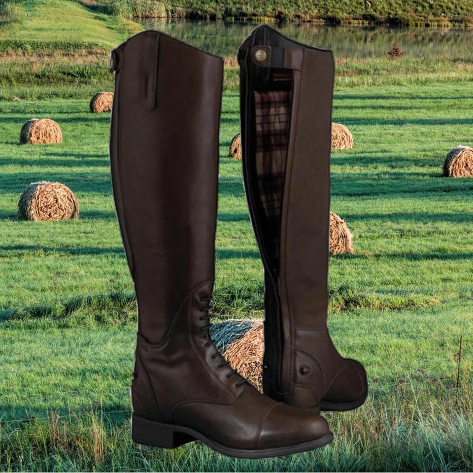 ARIAT Damen Reitstiefel Bromont Tall H2O, Leder Reitstiefel Sommer, choco