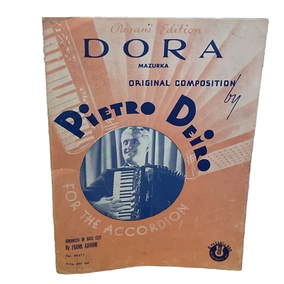 Dora (Mazurka) Accordion Sheet Music Deiro 1927 Pagani Edition 9941 In Bass Clef - Image 1 of 4