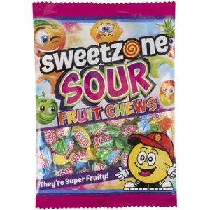 Halal RETRO SWEETS Sour Fruit Chews, Jelly Kids Wedding Gift Party Sharing Bag - Picture 1 of 39