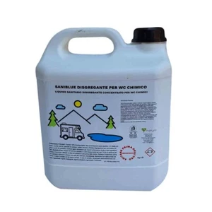 Saniblue 5 kg Liquido Disgregante Blu WC Chimici Soluzione Igienica Camper - Foto 1 di 1