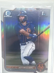2022 1st Bowman Draft Chrome ~ Jett Williams ~ Refractor ~ #BDC-190 ~ Mets - Bild 1 von 2