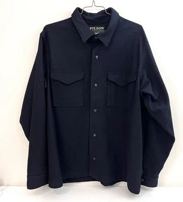 Filson Seattle Wool Jac Shirt Navy, Men's XL Long MSRP $395 - Image 1 of 4