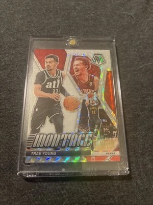 23-24 Panini Mosaic NBA Trae Young Montage White 07/25 - Image 1 of 3