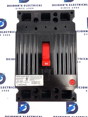 FEDERAL PIONEER CHED-6 50 AMP 3 POLE 600V CIRCUIT BREAKER - Image 1 of 4