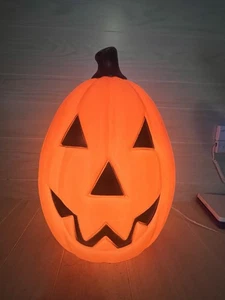 Vintage 1968 Empire 12” Halloween Pumpkin Jack O' Lantern Blow Mold With Light - Picture 1 of 19