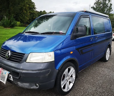 VW T5 CAMPERVAN RARE DOUBLE SIDE DOOR, REALLY GOOD CONDITION, MOT'D - Image 1 of 4