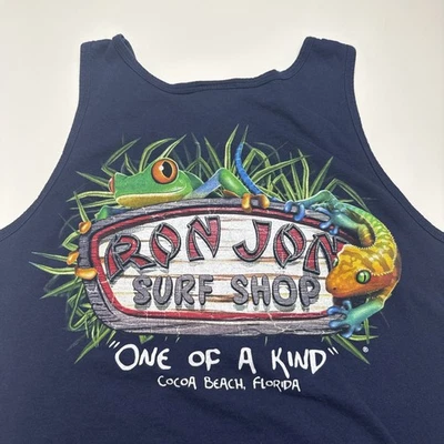 Ron Jon Surf Shop Men's Sz Large Tank Top One of a Kind Blue Cocoa Beach Florida - Image 1 of 4