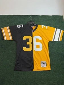 NFL JEROME BETTIS # 36 Pittsburgh Steelers Men Split Jersey Black Yellow Medium - Picture 1 of 10