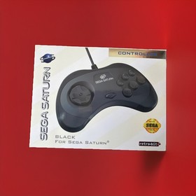 BRAND NEW Retro-Bit Official Sega Saturn Controller Pad Black