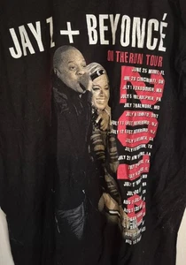 Camiseta Beyonce Jay Z Concert On The Run Tour 2 Caras L Grande - Imagen 1 de 4