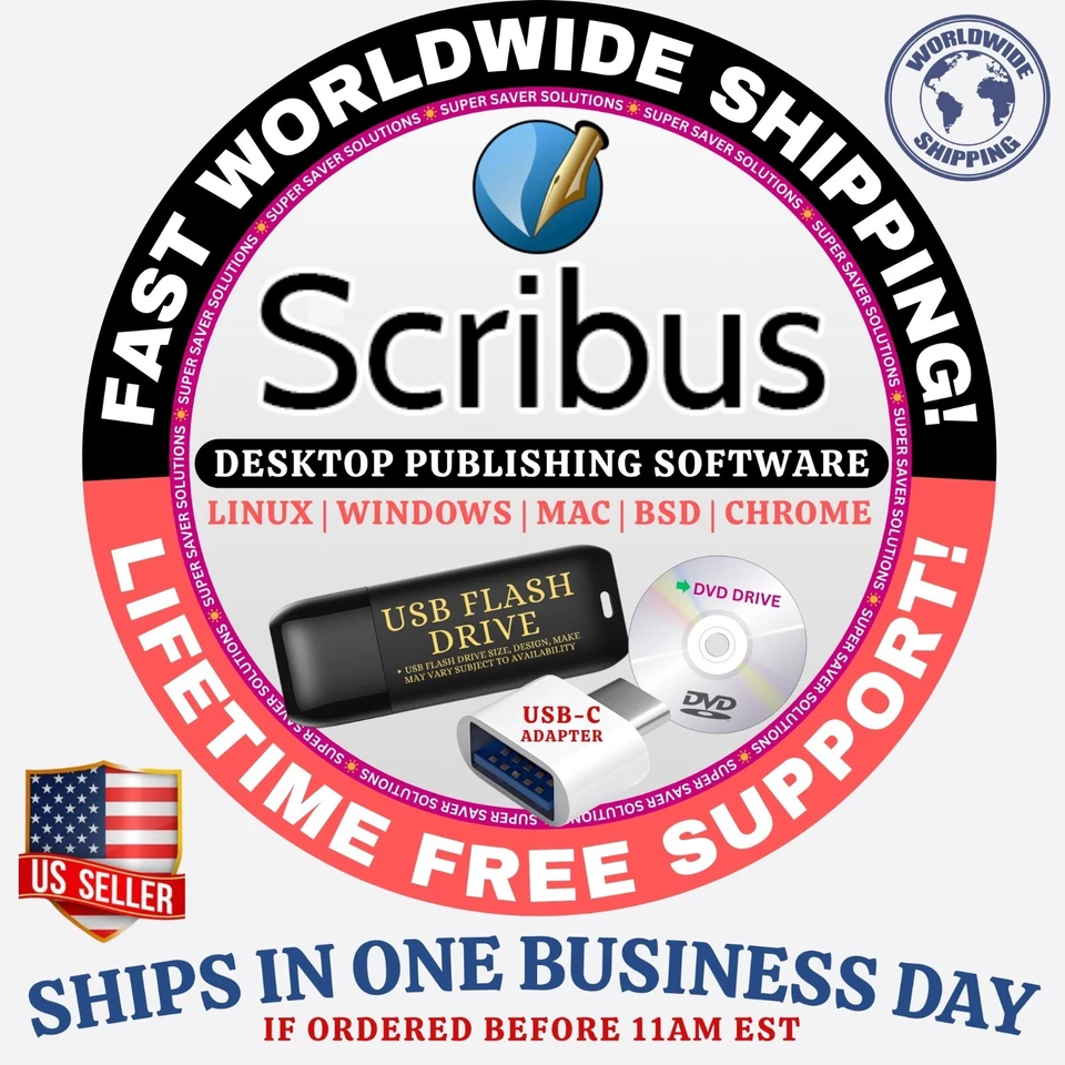 SCRIBUS 2025 DESKTOP PUBLISHING, PAGE LAYOUT SOFTWARE, LINUX, MAC, WINDOWS, BSD+ - Image 1 of 4