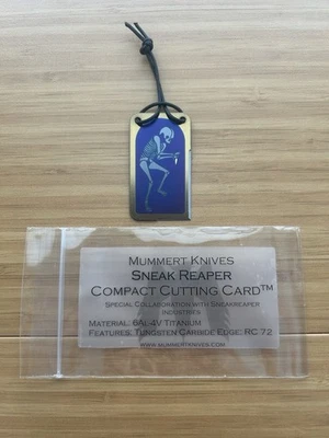 Mummert Knives x Sneak Reaper Industries Ti Carta da Taglio Compatta - Viola/Nero - Immagine 1 di 4