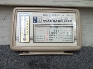 1967 Thermometer Kalender John P. Rhodes Jr Standard Lebensversicherung Memphis Tenn - Bild 1 von 3