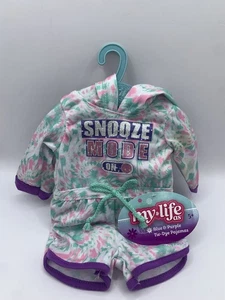 My Life As Azul y Púrpura Tie-dye Pijama "Snooze Mode On" Conjunto Muñeca 18” Nuevo TA - Imagen 1 de 5