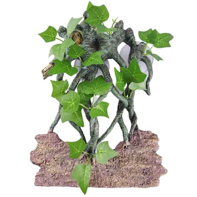 Rama Esquina Reptil Resina con Roca, Lagarto Anfibio Serpiente Escalada Orname... Foto 1 de 4