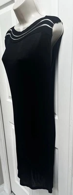 Jean Paul Gaultier Soleil SZ S Silky Jersey Coverup Dress Mesh Metallic Trim - Image 1 of 4