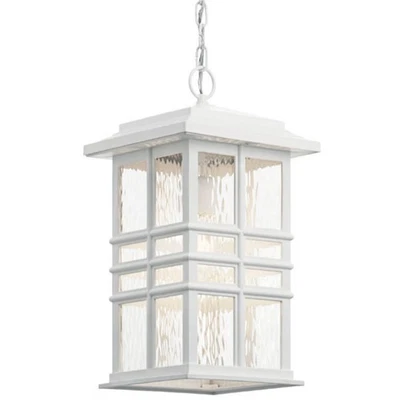 Kichler 49833 白色灯塔方形单灯 10"W 户外迷你吊坠 — 第 1/4 张图片