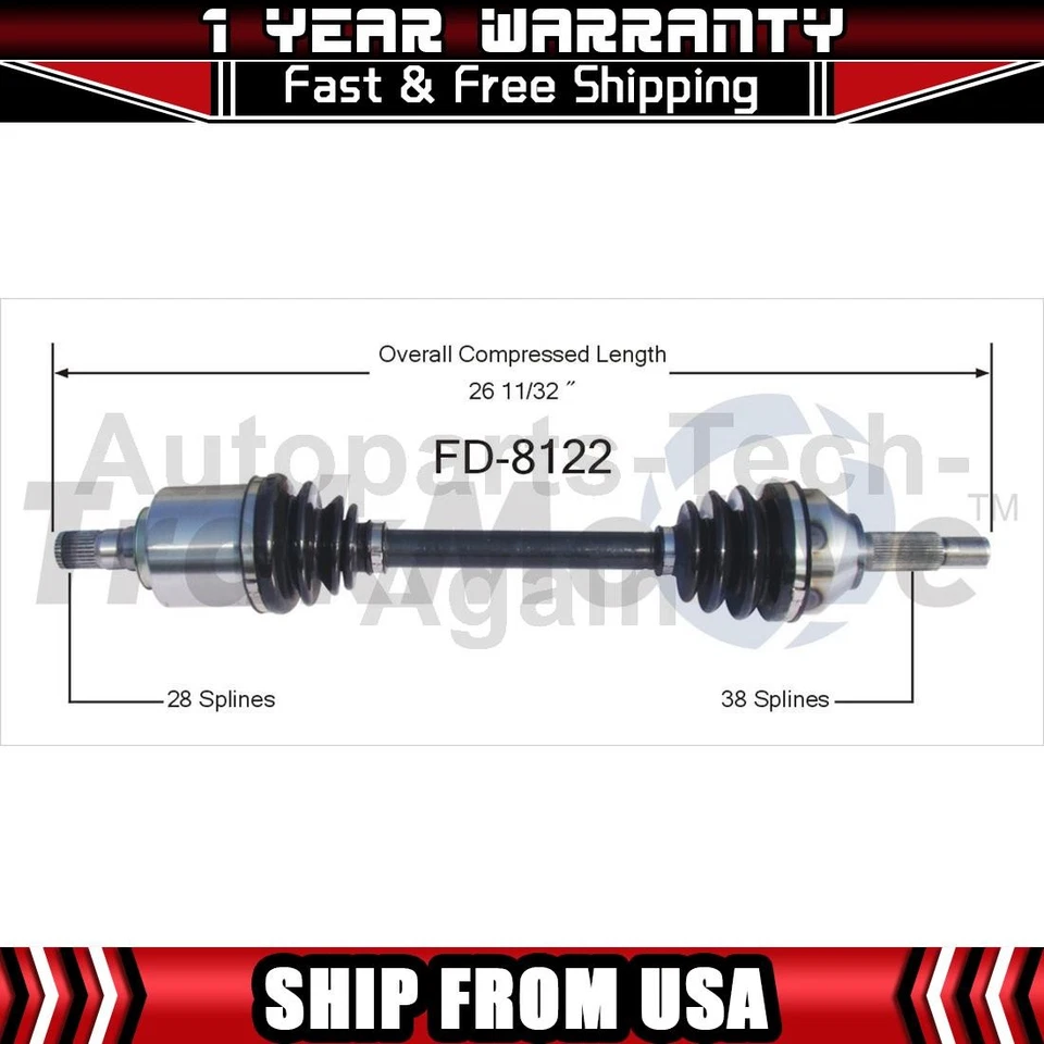 TrakMotive 1 Front Left CV Axle Shaft Fits 2005-2007 Ford Five Hundred - Image 1 of 1