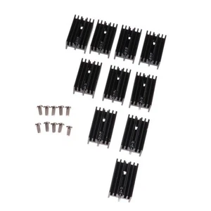 10 Pièces 15x11x25mm Aluminium Dissipateur Thermique pour 220 Transistors Mosfet Noir - Photo 1/7