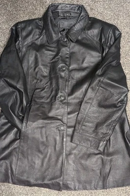 Women’s Plus Size 2X  Passport Leather Sport Jacket Medium Black Leather  - Image 1 of 4