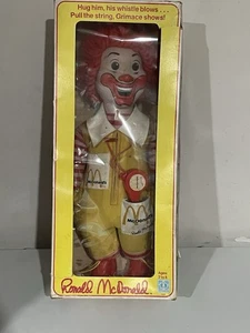 Ronald McDonald Whistle Plush Doll in Original Box Hasbro Vintage 1978 - Picture 1 of 5