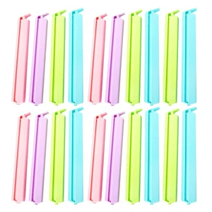  24 Stück/2 wiederverwendbare Beutelversiegelung Clip Lebensmittelklemmen für Beutel und Säcke - Bild 1 von 12