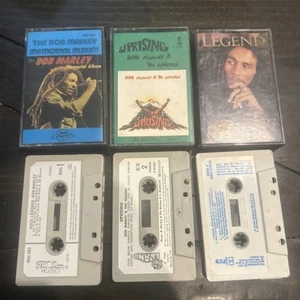 Bob Marley Cassette Lot (3 Tapes) Uprising, Memorial Album, Legend - Picture 1 of 6