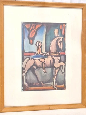 Vintage 1936 George's Rouault EQUESTRIENNE 8x11.5 Print Framed Signed - Image 1 of 4