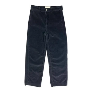 Everlane Size 4 Black Corduroy Pants Zip Fly Cropped - Picture 1 of 6