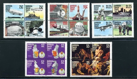 Barbuda - Scott #318-22 MNH Set of Stamps - Special Events 1977 Cover