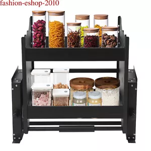 Gabinete de pared de cocina superior con estante extraíble de 2 neumáticos organizador de almacenamiento gabinete de 24 pulgadas - Imagen 1 de 14