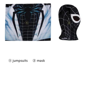 Marvel's Spider-Man PS5 Negative Suit Costume Cosplay Jumpsuit Bodysuit For KIDS - Picture 1 of 17