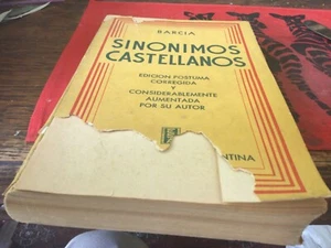 Sinonimos Castellanos, Barcia, 1961 Softbound Argentina Edition - Picture 1 of 2