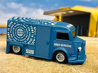 Difícil de encontrar Hot Wheels Premium Azul Citroen H Van Suelta con Diorama Real Riders Foto 1 de 4