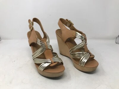 Sandalias Steve Madden Tampaa Cuero Tacones de Cuña Punta Abierta Para Mujer Talla 9 Tostadas Usadas en Excelente Condición Foto 1 de 4