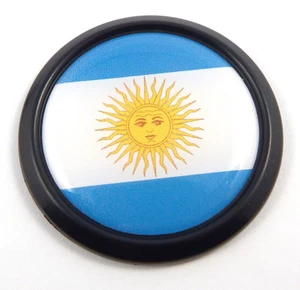 Argentina Black Round Flag Car Decal Emblem bumper 3D Sticker 1.85" - Bild 1 von 2