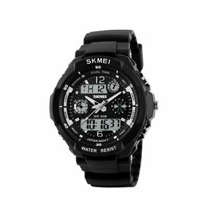 SKMEI Hombre Impermeable Deporte Ejército Alarma Fecha Analógico Digital Negro Reloj de Pulsera Reino Unido - Imagen 1 de 13