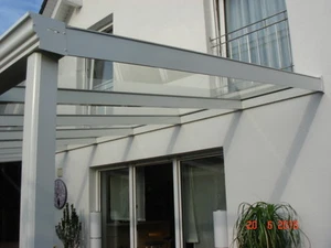 Terrassendach Carport ALU 6 x 2 Aluminium weiß Terrassenüberdachung KLAR - Bild 1 von 12