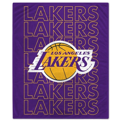 Los Angeles Lakers NBA 60'' x 70'' Echo Plush Blanket Cover