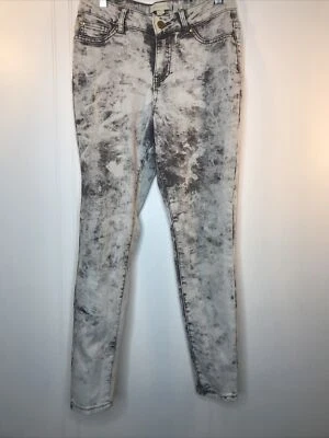 Nicki Minaj 女式 7/9 码中腰牛仔裤 Acid Wash 紧身 — 第 1/4 张图片