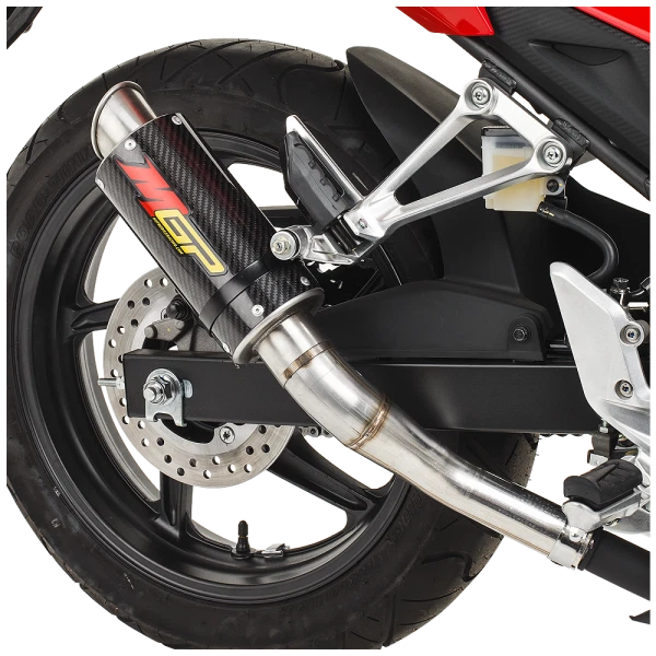 CB300R MGP 2019-2021 escape de fibra de carbono sin cordones Hotbodies Racing CB 300R Foto 1 de 4