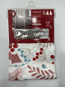 Simply Lux Living Neu mit Etikett "All The Bordings" Duschvorhang & Haken Weihnachten - Bild 1 von 5