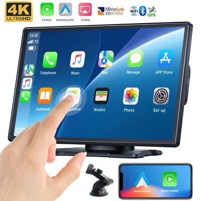 Tragbarer Apple CarPlay und Android Auto Wireless Display Autoradio GPS 9-Zoll - Bild 1 von 4