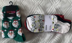 Sonoma Women’s 10 Pairs Christmas No-Show Socks Size 9-11 + 1 Pr Hot sox NWT - Picture 1 of 7