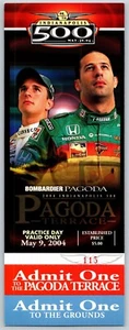 2004 Indy 500 Practice Day 5/9 Bombardier Pagode Terrasse unbenutzt Ticket IMS #115 - Bild 1 von 2