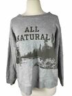 J. Crew All Natural Re-Imagined Crewneck Sweatshirt Med Gray Athleisure Nature