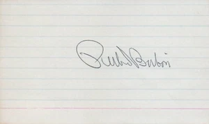 Pedro Borbon 1969 California Angels Signed 3x5 Index Card with JSA COA - Picture 1 of 2