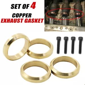 4 Copper Exhaust Gasket For Yamaha Snowmobile FX Nytro APEX RX1 MTX Attak Vector - Picture 1 of 7